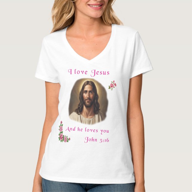 Camiseta Eu amo Jesus (Frente)