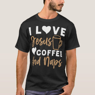 Camiseta Eu Amo Jesus Café E Sonecas Cristão