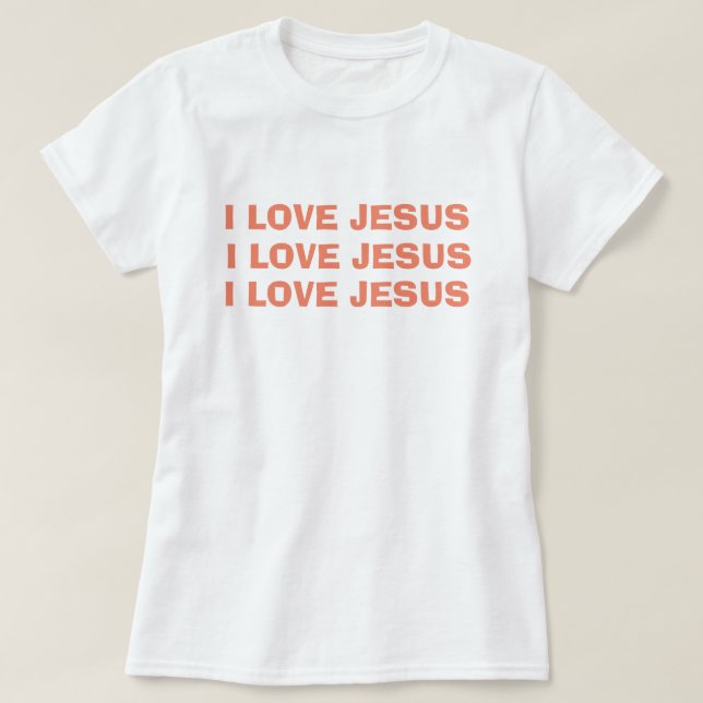 Camiseta Eu amo Jesus Christian (Frente do Design)
