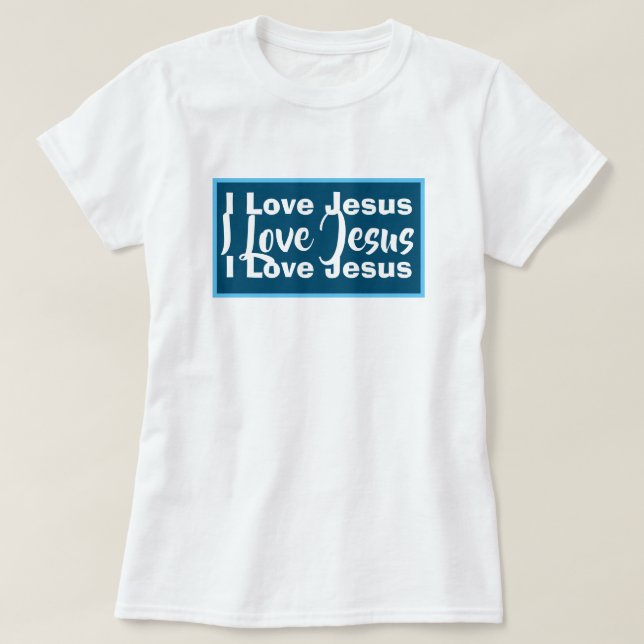 Camiseta Eu amo Jesus Christian (Frente do Design)