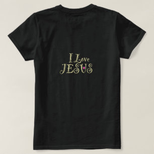 Camiseta Eu amo Jesus com Coração Rosa
