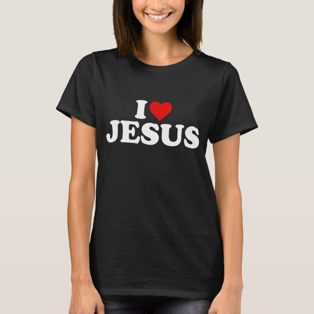 Camiseta Eu Amo Jesus - Coração (Frente)