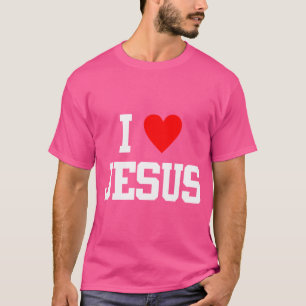 Camiseta Eu amo Jesus cristão e...