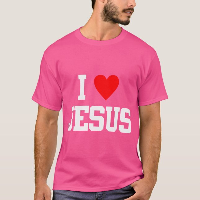 Camiseta Eu amo Jesus cristão e... (Frente)