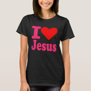 Camiseta Eu Amo Jesus Cristo Citação Cristã Homens Mulheres