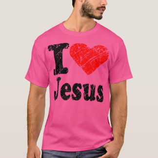 Camiseta Eu Amo Jesus Cristo Criança Citação Cristã