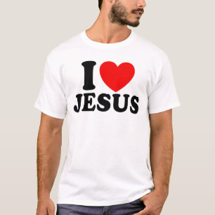 Camiseta Eu amo Jesus Cristo Fé Cristã Bíblia Jesus