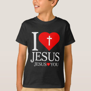 Camiseta Eu Amo Jesus Cruz Cristã Deus Fé Bíblia Religião