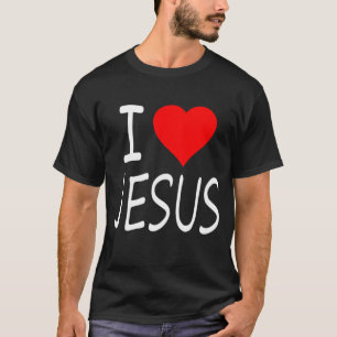 Camiseta Eu amo Jesus Cruz Cristão religioso