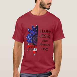 Camiseta Eu amo Jesus e a América também