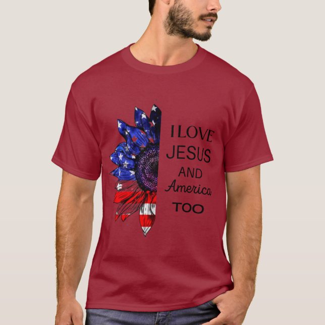 Camiseta Eu amo Jesus e a América também (Frente)