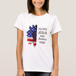 Camiseta Eu amo Jesus e a América também