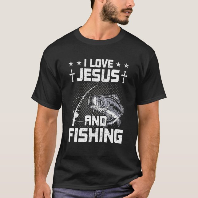 Camiseta Eu Amo Jesus E A Pesca Fly Fishing (Frente)