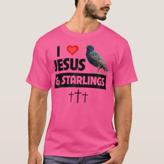 Camiseta Eu Amo Jesus E Amadurecimento Pássaro Assistindo C