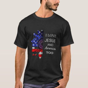 Camiseta Eu amo Jesus e América também, 4 de julho