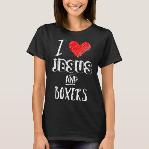 Camiseta Eu Amo Jesus E Cachorros Cachorros Salvação Cristã