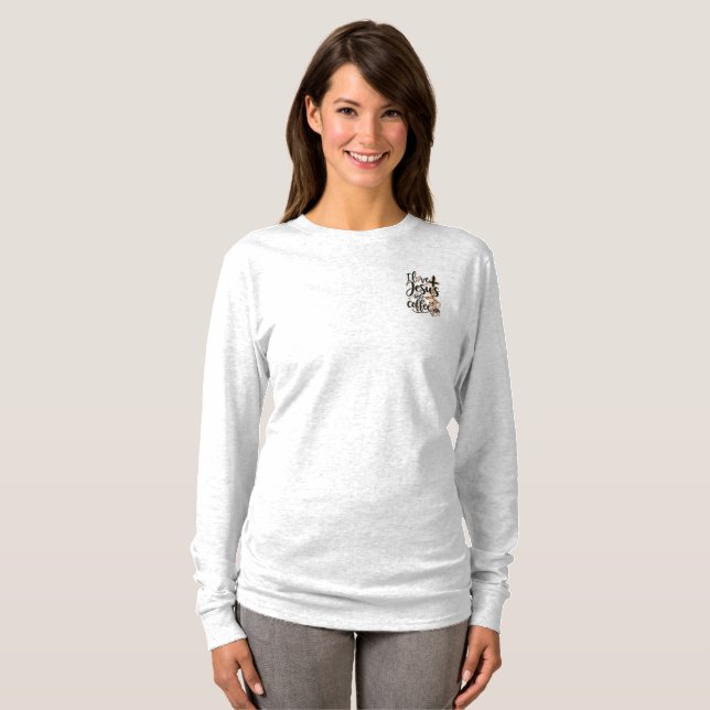 Camiseta Eu amo Jesus e café (Frente Completa)
