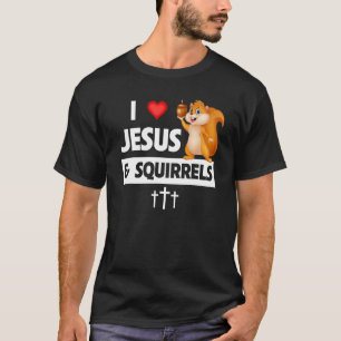 Camiseta Eu Amo Jesus e Esquilos Igreja Bíblica Cristã