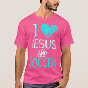Camiseta Eu Amo Jesus E Futebol Christian Futbal Goalie Gi