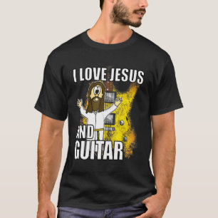 Camiseta Eu Amo Jesus E Guitarra Guitarrista Elétrico Chris