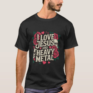 Camiseta Eu Amo Jesus E Heavy Metal 4
