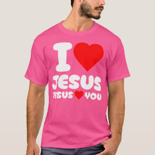 Camiseta Eu Amo Jesus E Jesus Te Ama Cristão