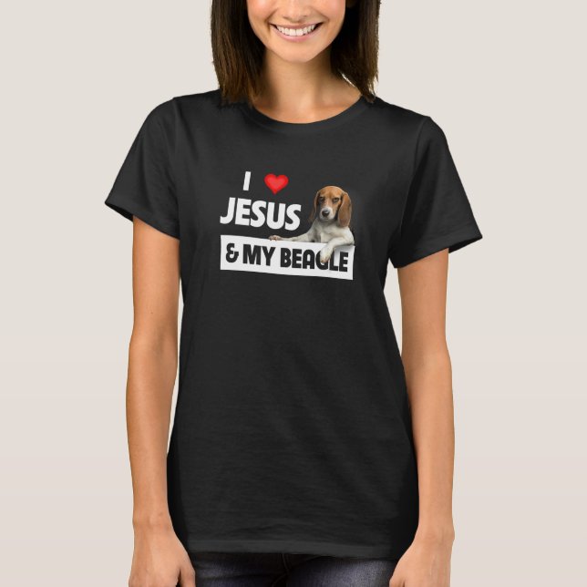 Camiseta Eu Amo Jesus E Meu Cachorro, Mãe Pai Pet Parente (Frente)