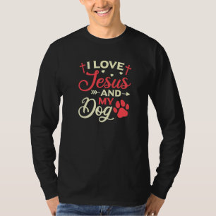 Camiseta Eu Amo Jesus E Meu Cachorro Religioso Proprietário
