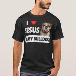Camiseta Eu amo Jesus e o meu cão-grande mãe Pai Pet Parent