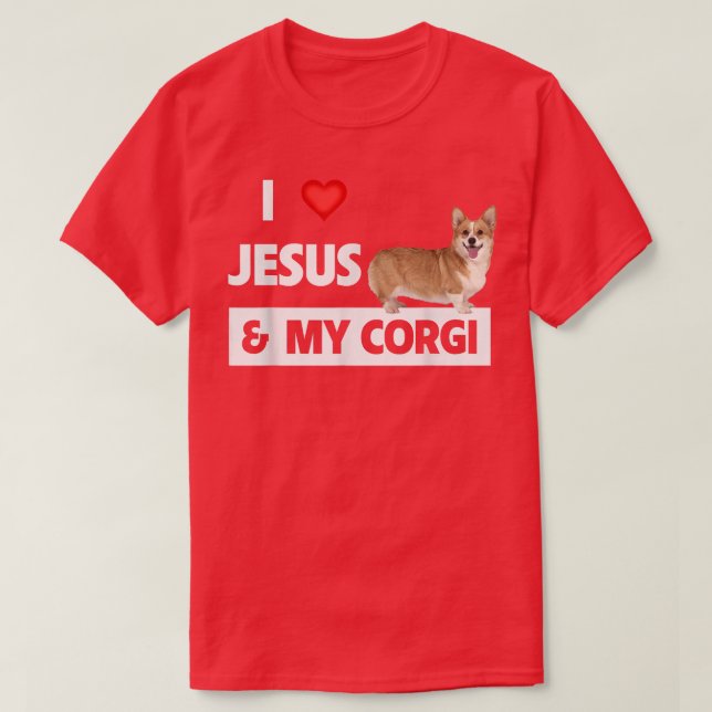 Camiseta Eu amo Jesus e os meus pais cristãos de animais de (Frente do Design)