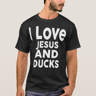 Camiseta Eu Amo Jesus E PATOS Engraçados