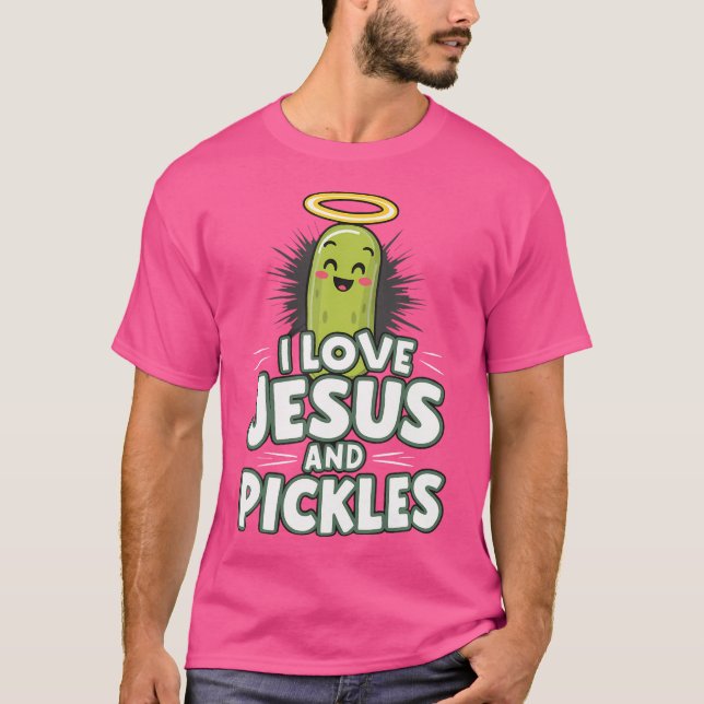 Camiseta Eu Amo Jesus E Picles (Frente)