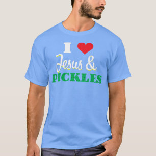 Camiseta Eu amo Jesus e picles cultivando vegetais