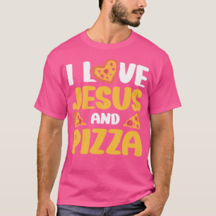 Camiseta Eu Amo Jesus E Pizza
