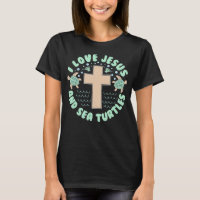 Eu amo Jesus e tartarugas marinhas Christian Faith