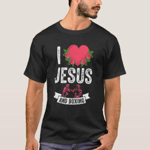 Camiseta Eu Amo Jesus E Ventilador De Boxer Parecia Cristão