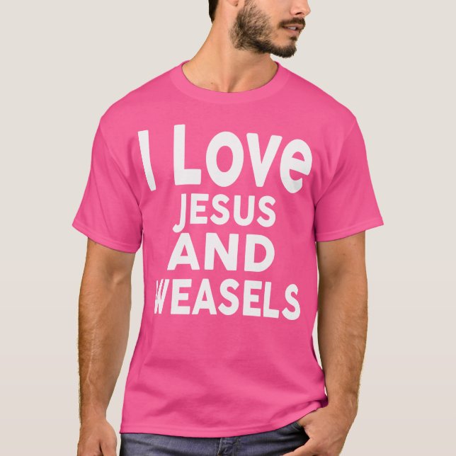 Camiseta Eu Amo Jesus E Vestido Engraçado (Frente)