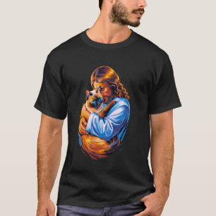 Camiseta Eu Amo Jesus & Gato Siames Fun Divertido Cristão D