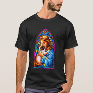 Camiseta Eu Amo Jesus & Gato Siamesa Divertido Deus Cristão