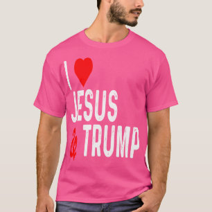 Camiseta Eu Amo Jesus Trump Engraçado Político
