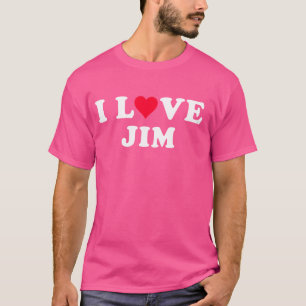 Camiseta Eu Amo Jim Mating Namorada e Namorado Jim Nam