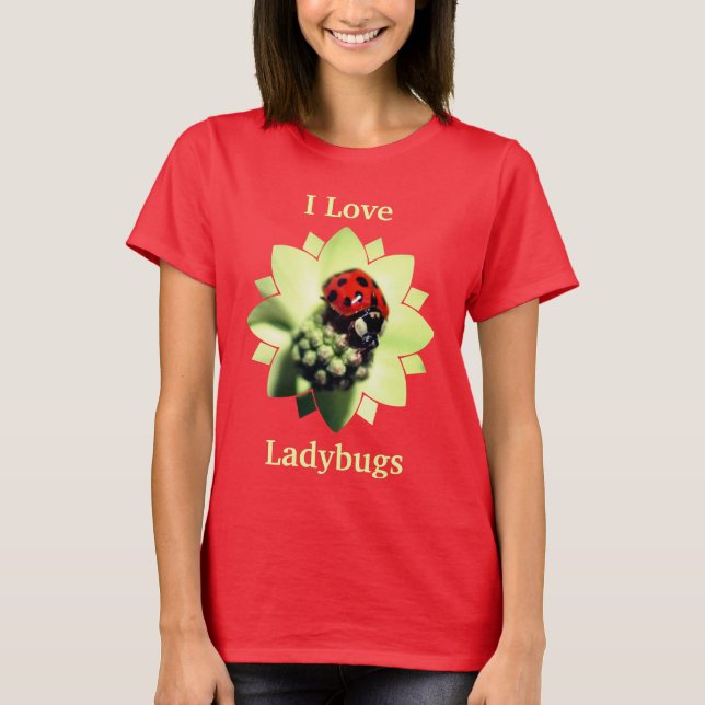 Camiseta Eu Amo Joaninhas Fofas  (Frente)