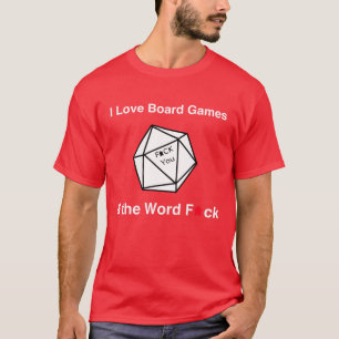 Camiseta Eu Amo Jogos de Tabuleiro vintage família