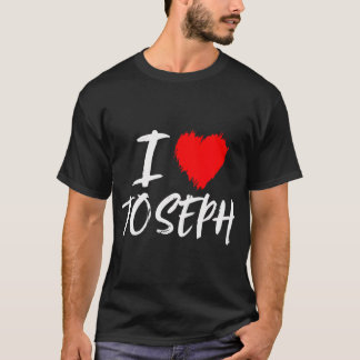 Camiseta Eu Amo Joseph Namorado Husband Son Grandson Pai