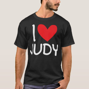 Camiseta Eu Amo Judy Name Personalizar Menina Mulher BFF Fr