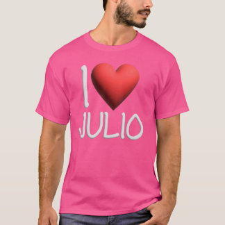 Camiseta Eu Amo Julio Name Personalizado Men Cara Amigo BFF