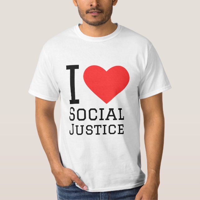 Camiseta Eu amo justiça social (Frente)