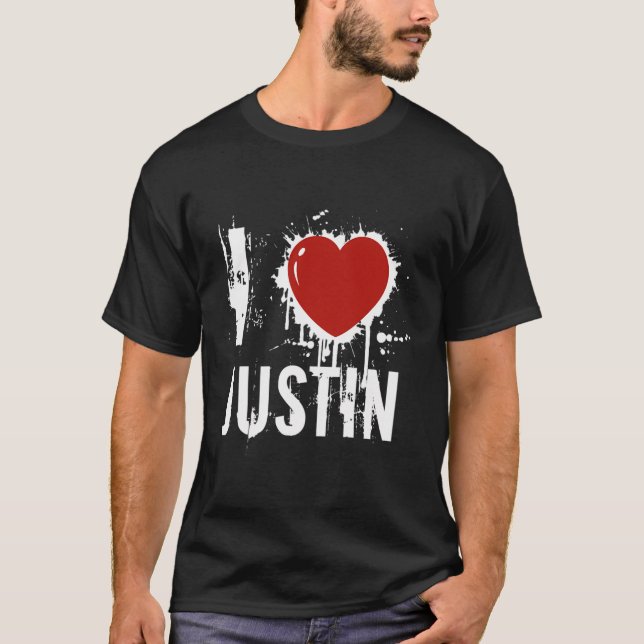 Camiseta Eu Amo Justin (Frente)