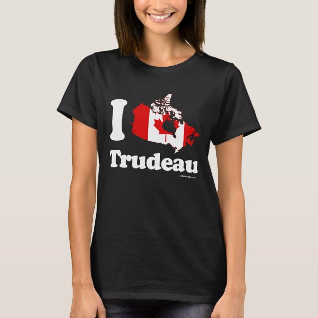 Camiseta Eu amo Justin Trudeau (Frente)