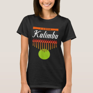 Camiseta Eu amo Kalimba Thump Piano African Music Instrumen